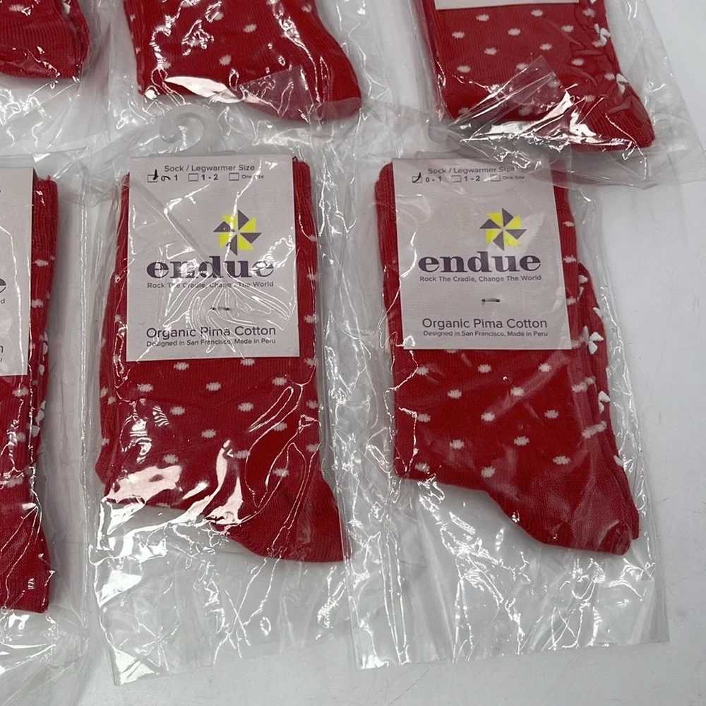 20 Pcs Endue Organic Pima Cotton Red Newborn Socks